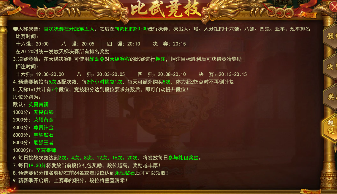 段位规则说明